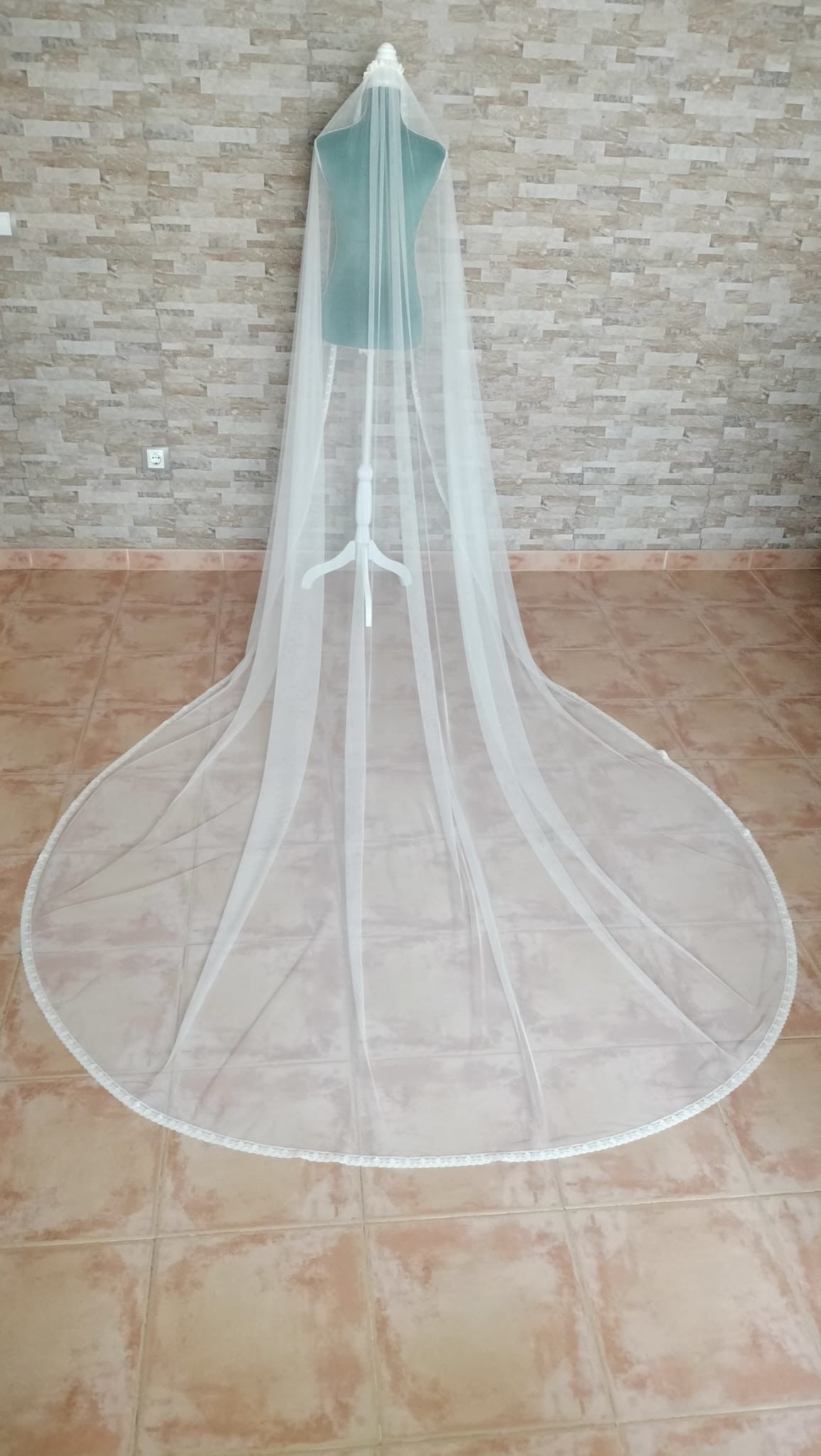 Velo de novia tul sedoso 15-142