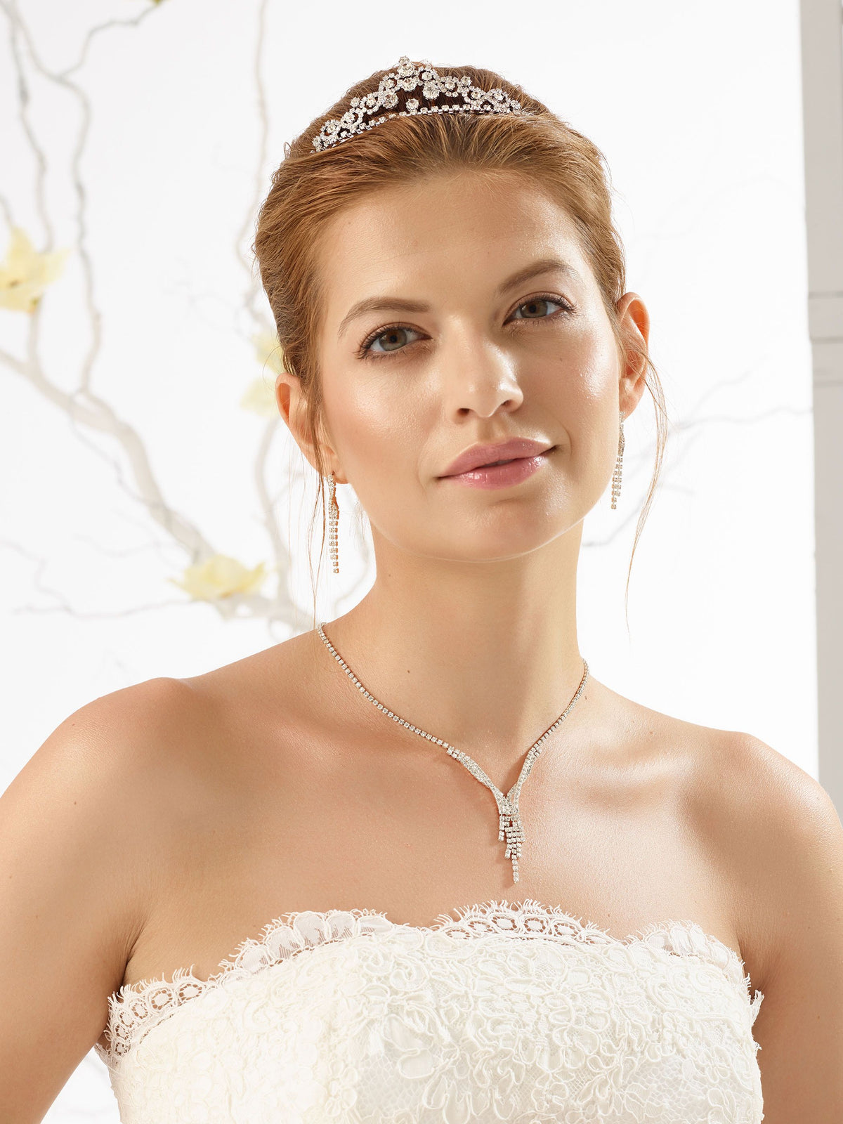 Juego de Collar y pendientes de novia N 18