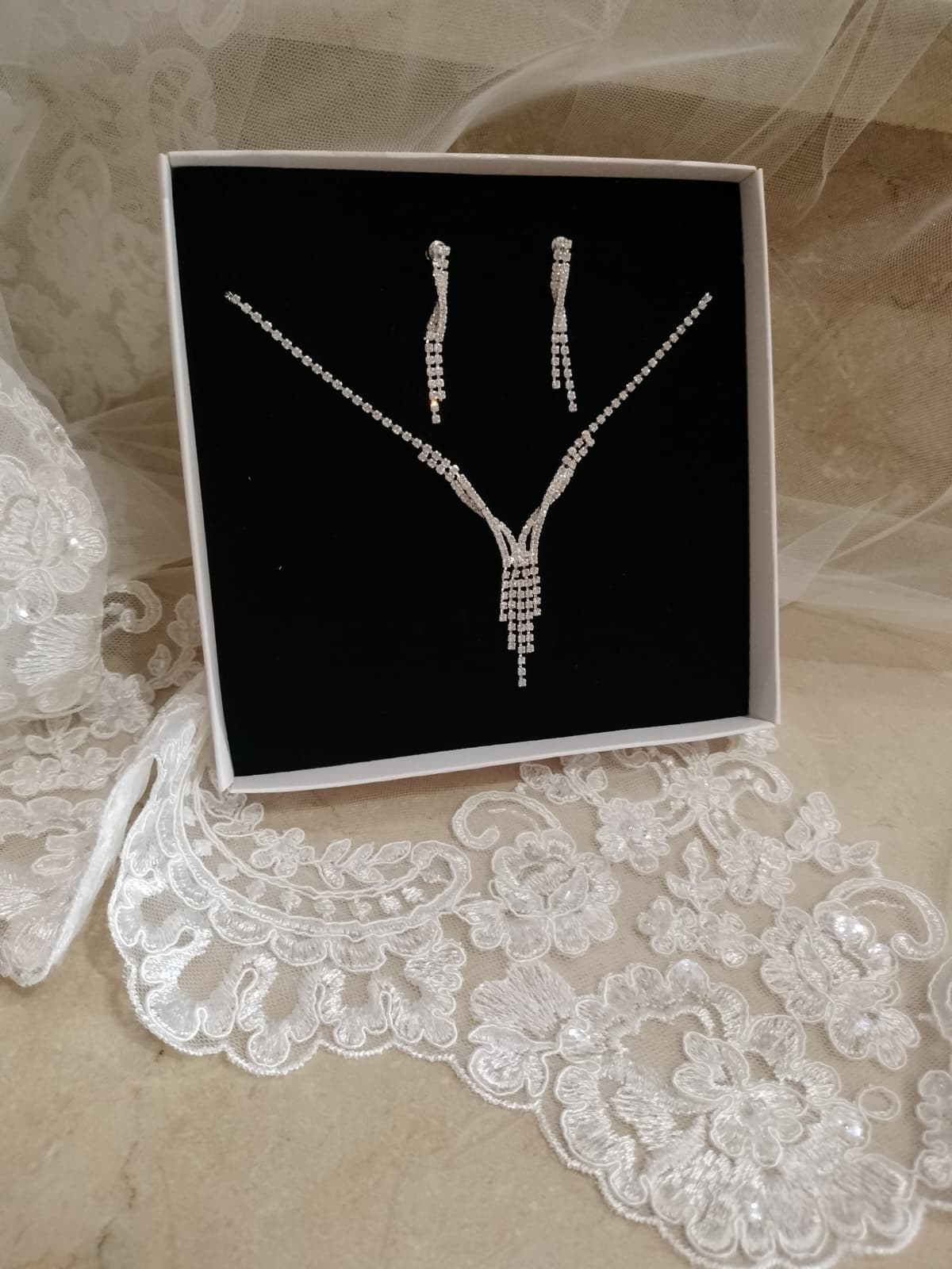 Juego de Collar y pendientes de novia N 18