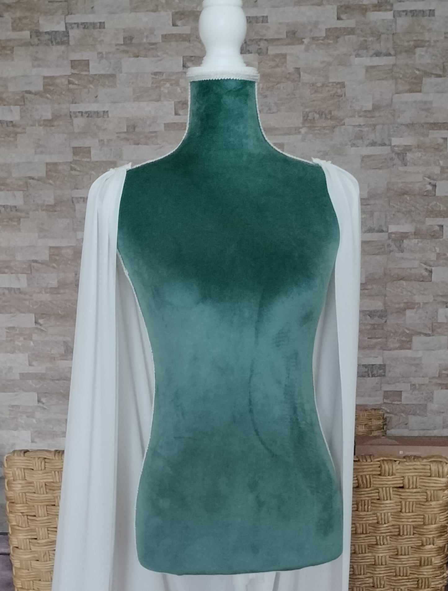 Capa de novia Romántica en Gasa Georgette