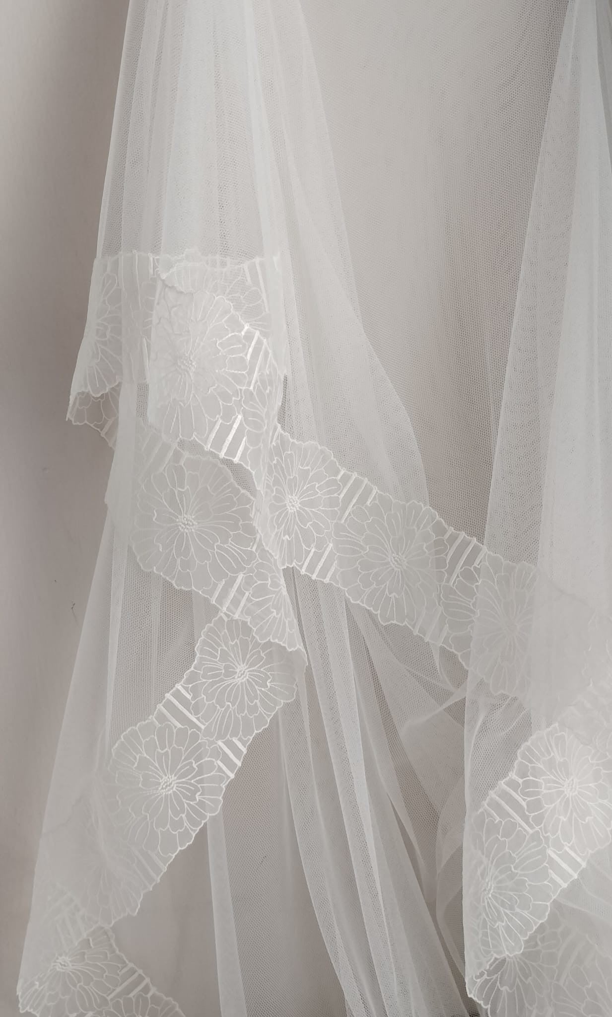 Velo de novia tul sedoso Mod. 15-134