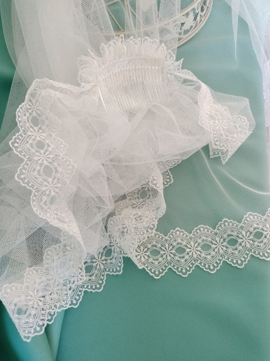 Velo de novia tul sedoso Mod. 15-135
