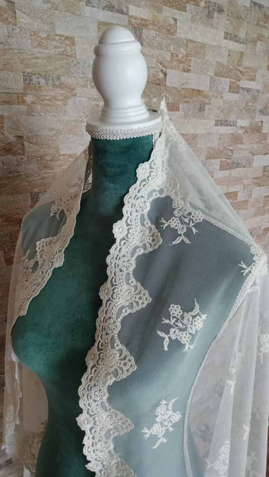 Mantilla de novia Champán