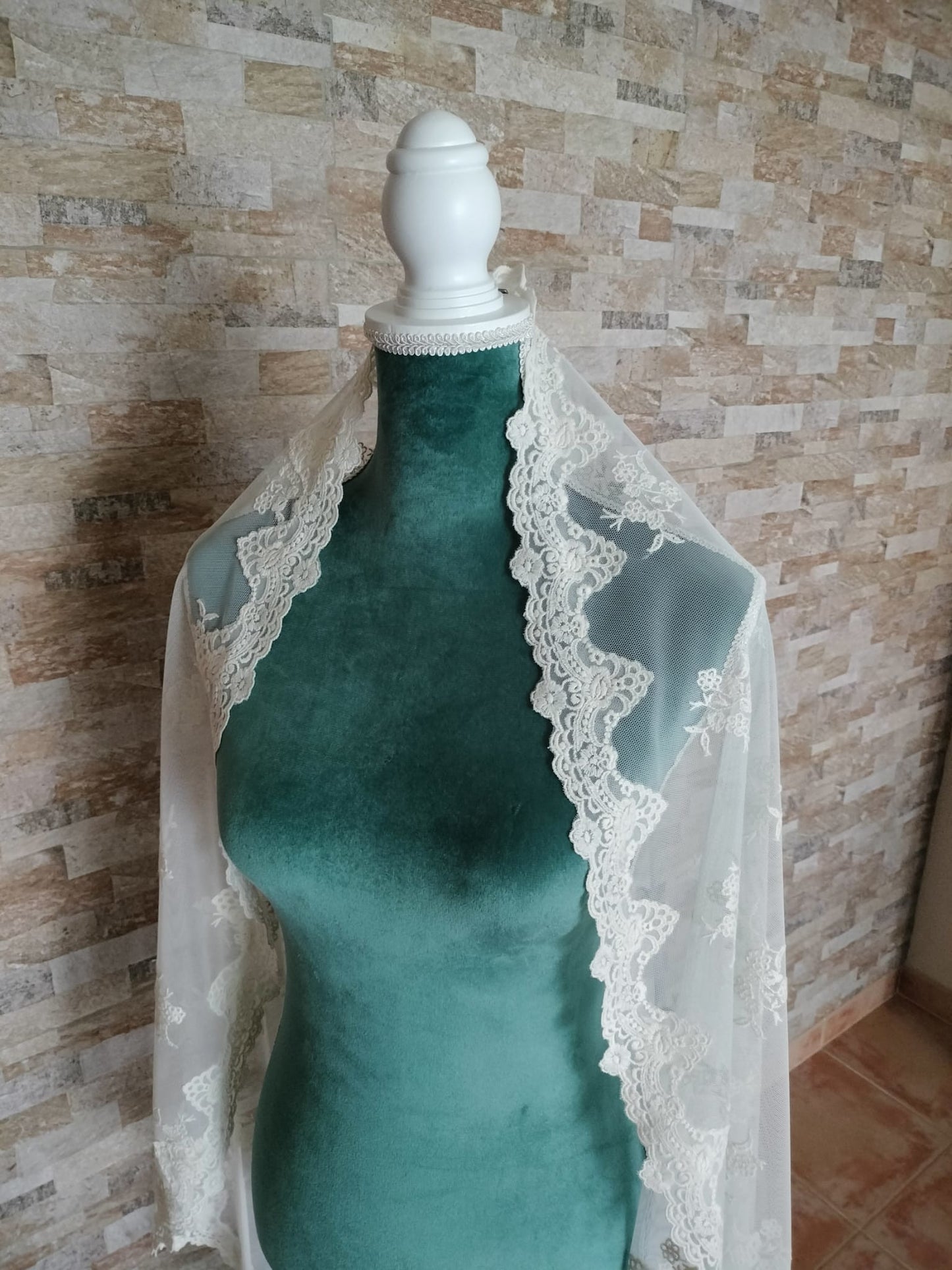 Mantilla de novia Champán