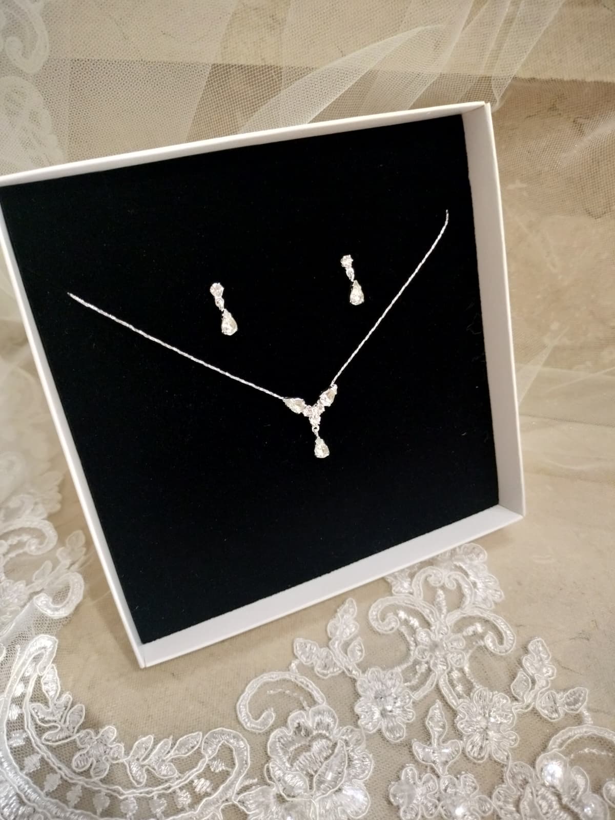 Juego de Collar y pendientes de novia N 7