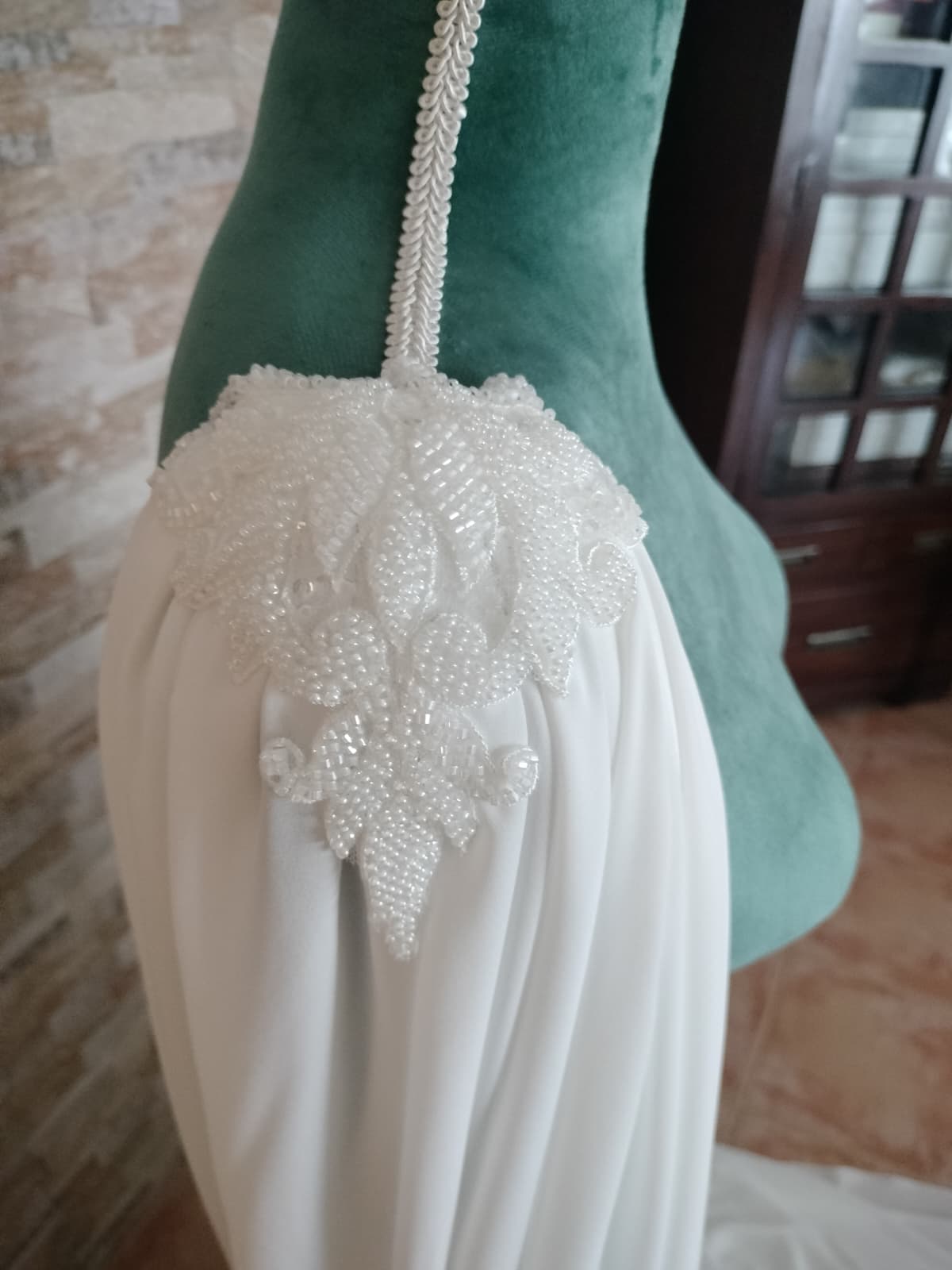 Capa de Novia Joya Georgette | Hombreras de Pedrería